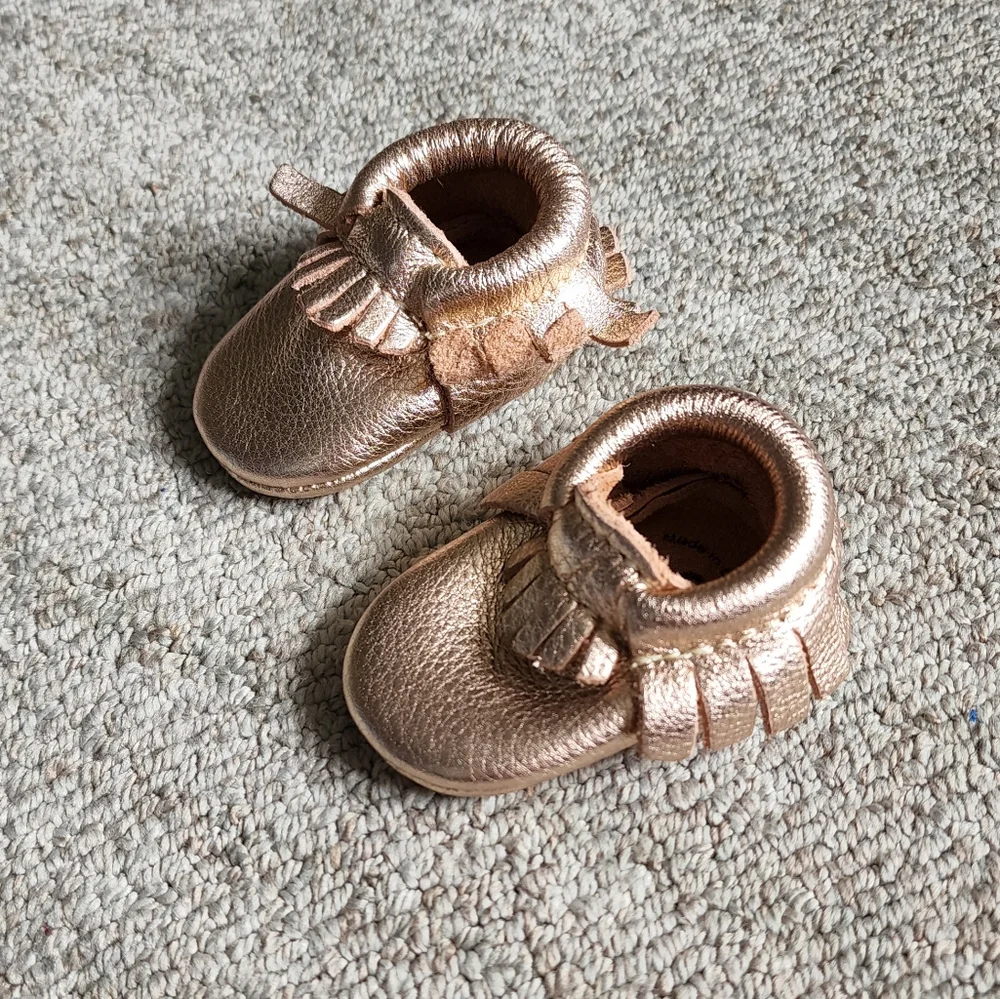 Freshly Picked Rose Gold Moccasins